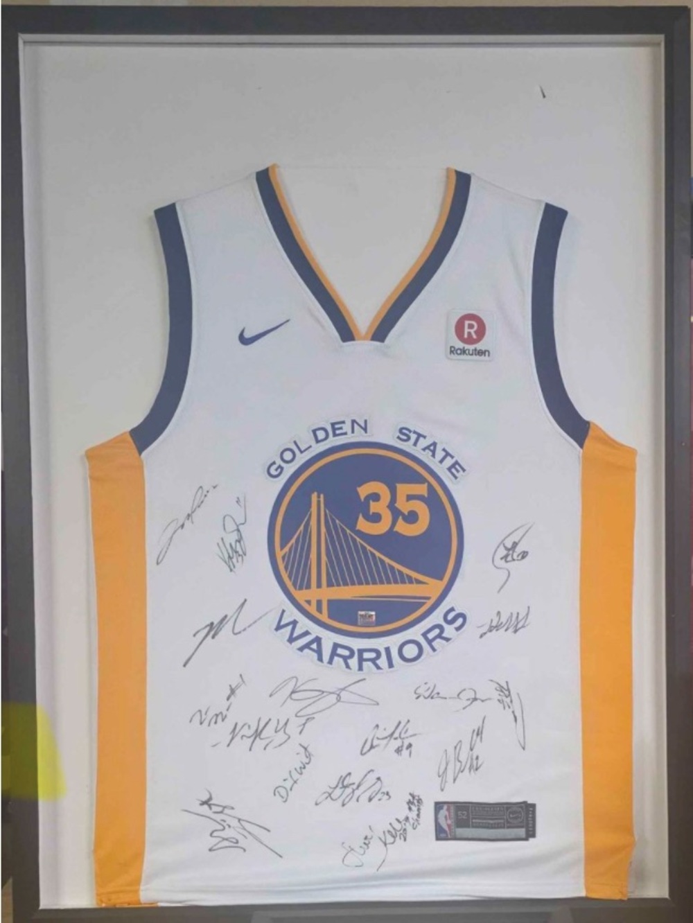 Kevin Durant Signed Jersey AUTO 16 Signatures Team Signed w/ COA NBA Champs Rare